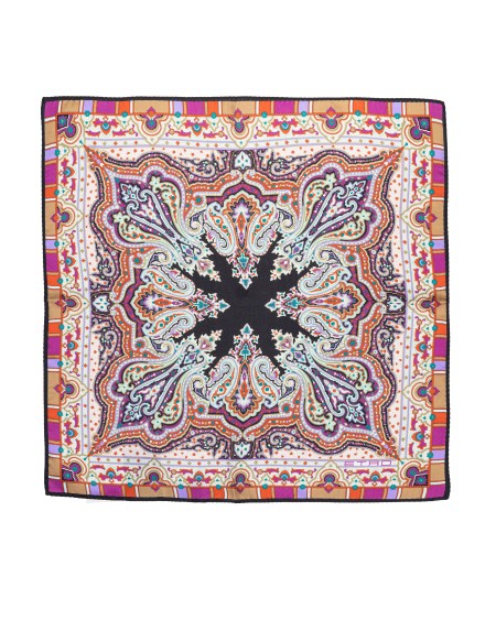 Shop ETRO  Man Pochette: Etro pocket handkerchief in silk twill, decorated with an ornamental Paisley placed print.
Dimensions: 45 x 45 cm.
Composition: 100% silk.
Made in Italy.. 1T199 8903-0002